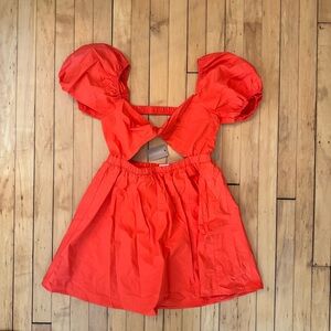 Vestique tangerine skies dress